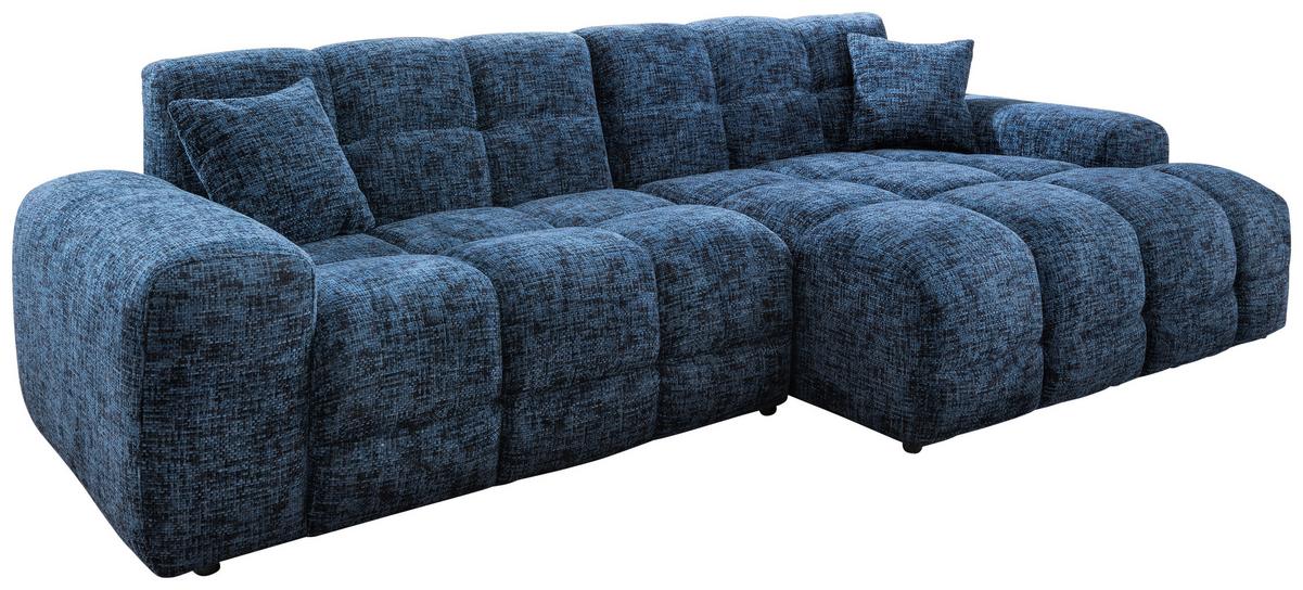 Ecksofa Bosco, Blau S: 301x152 cm - Blau/Schwarz, MODERN, Textil (301/152cm) - Livetastic