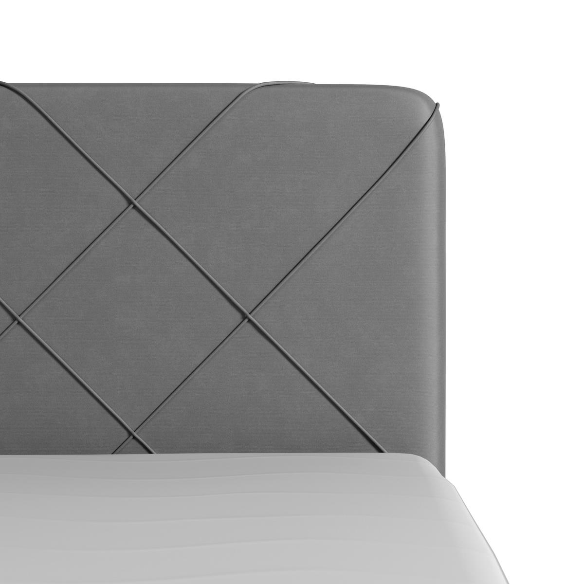 Boxspringbett mit Bettkasten Cordoba, 180x200 cm - Hellgrau/Schwarz, MODERN, Karton/Holz (180/200cm) - MID.YOU