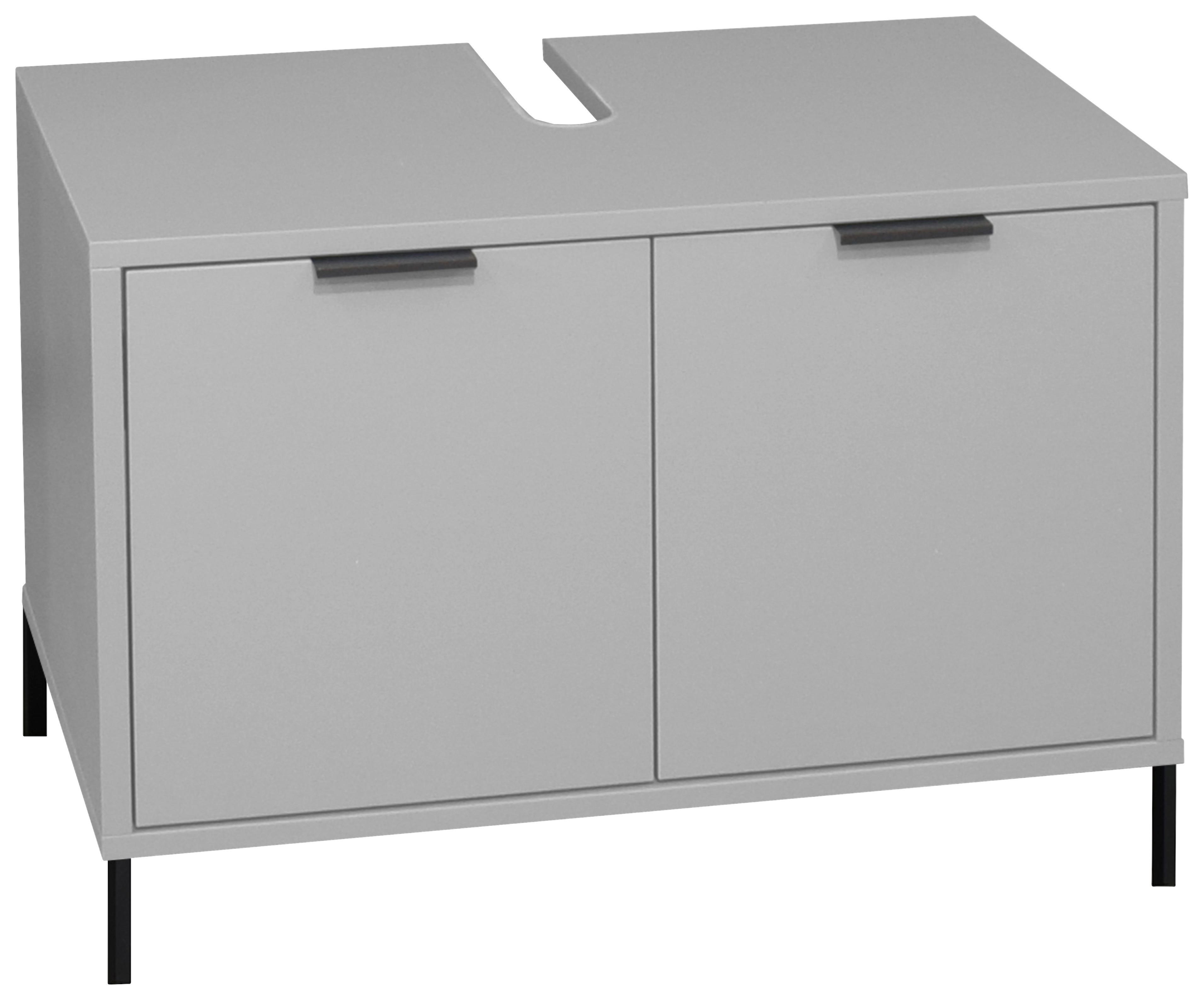 Waschbeckenunterschrank Bonnie Grau, B: 71 cm - Grau, MODERN, Holzwerkstoff (71/58/45cm) - Livetastic