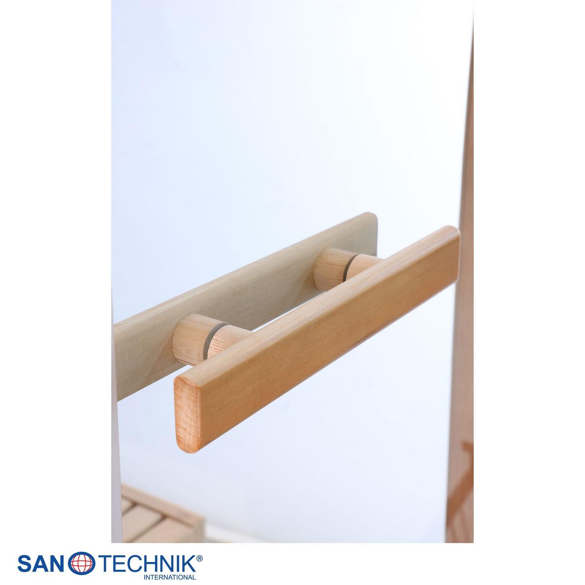 Finnische Panoramasauna BHT: 130x120x200 cm - Naturfarben, Basics, Glas/Holz (130/120/200cm) - Sanotechnik