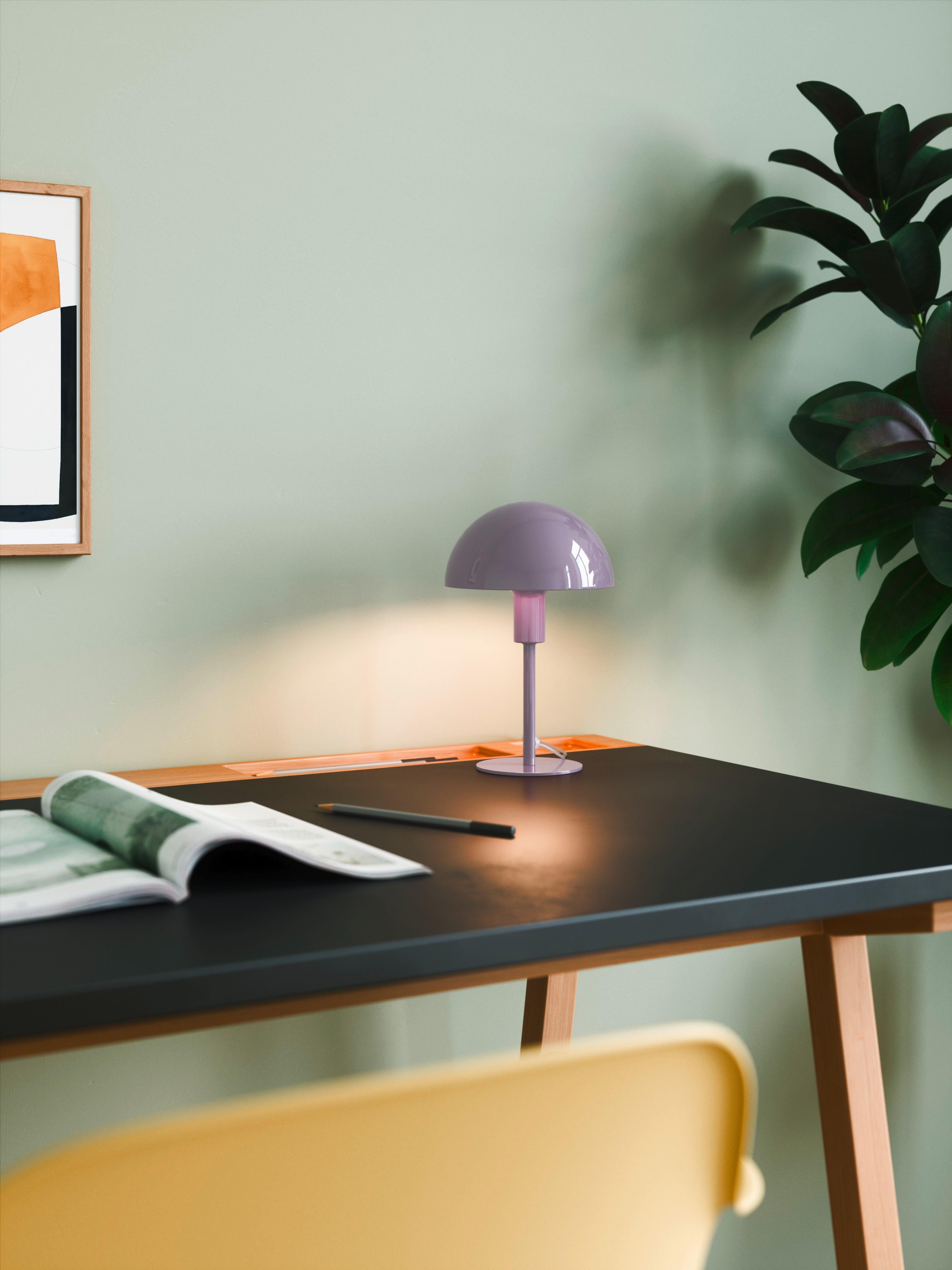 Tischleuchte Ellen Mini Lila D: 16 cm - Lila, Design, Metall (16/25cm) - Nordlux