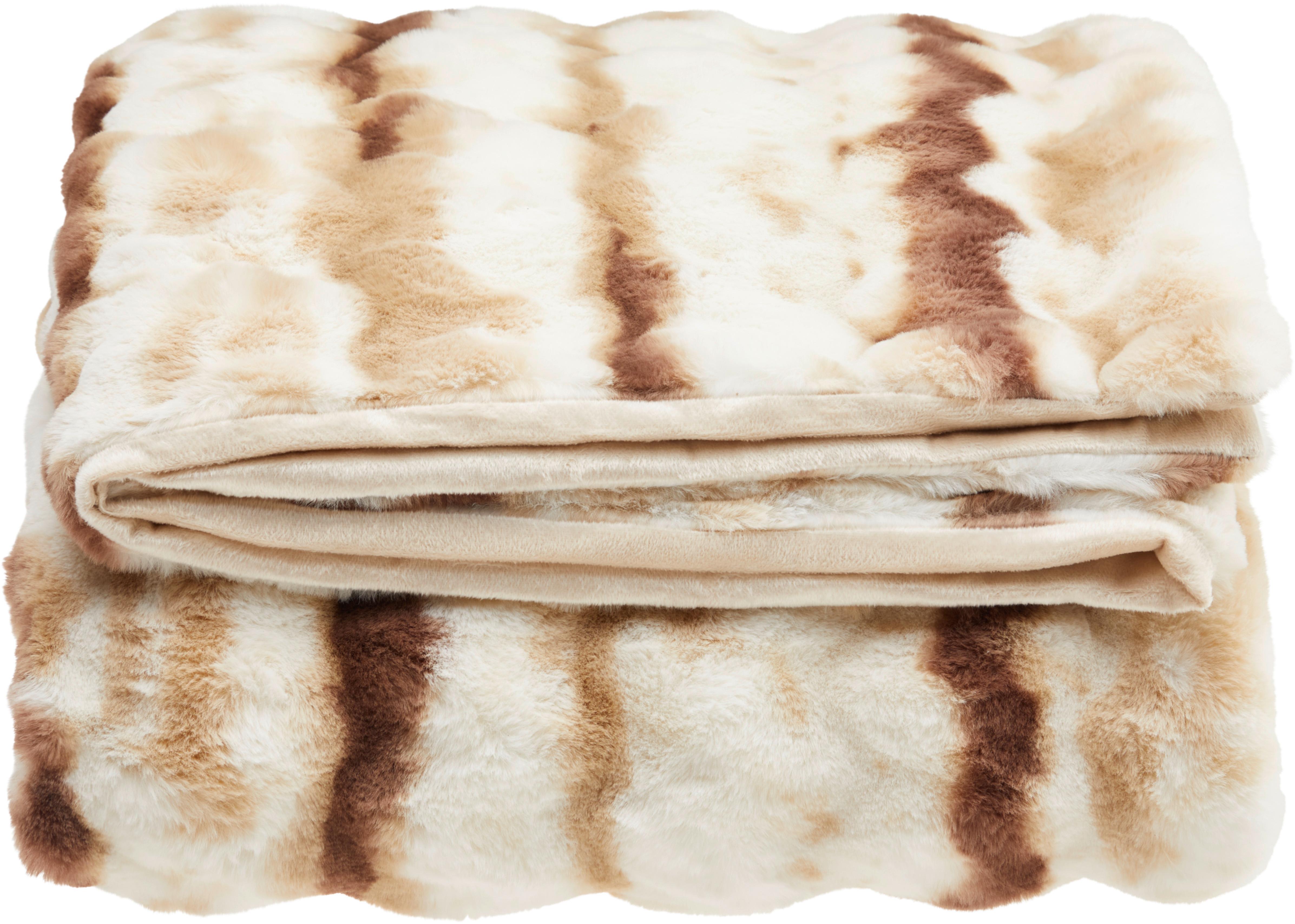Felldecke Aksel - Beige/Braun, ROMANTIK / LANDHAUS, Textil (150/200cm) - James Wood