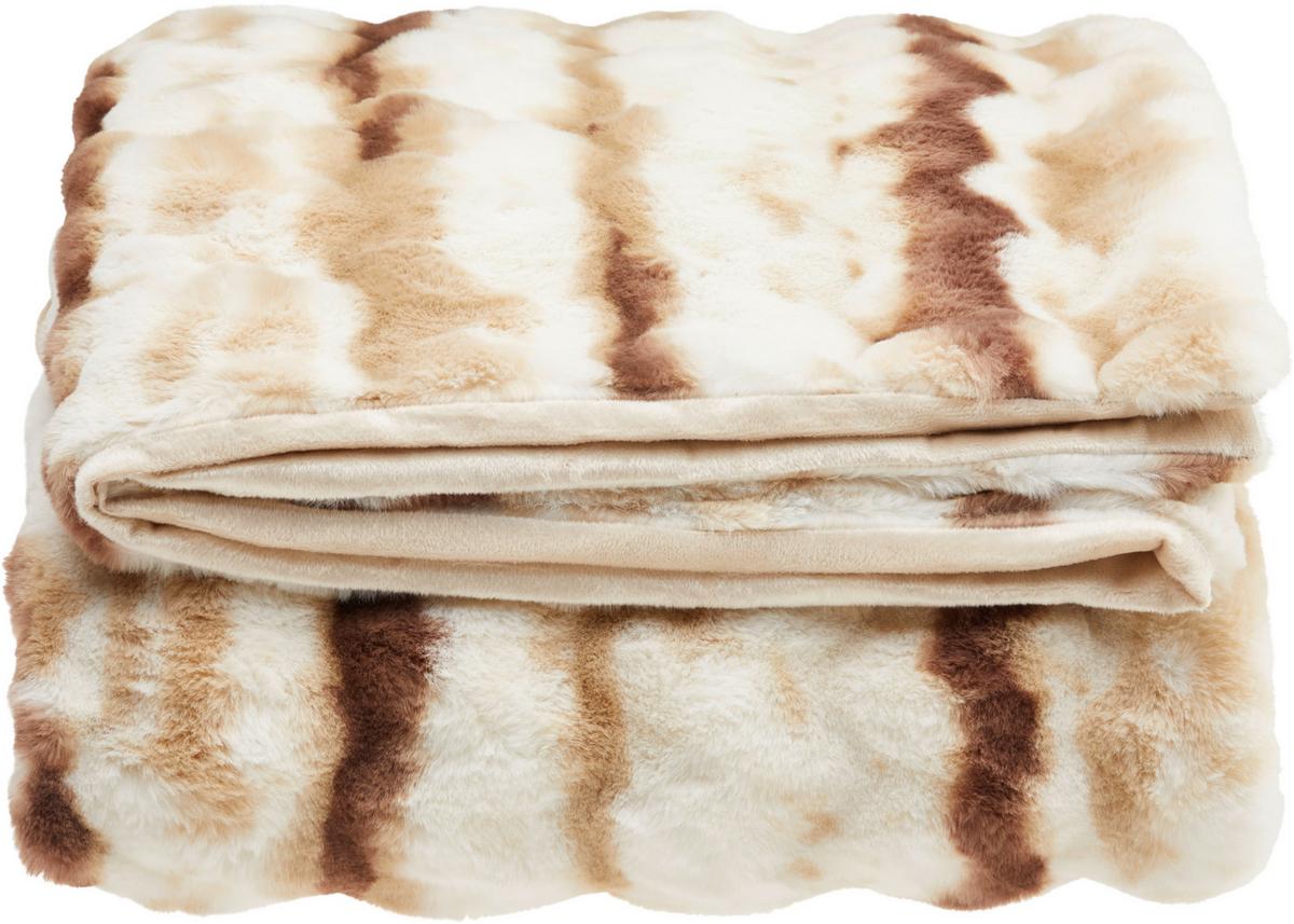 Felldecke Aksel - Beige/Braun, ROMANTIK / LANDHAUS, Textil (150/200cm) - James Wood