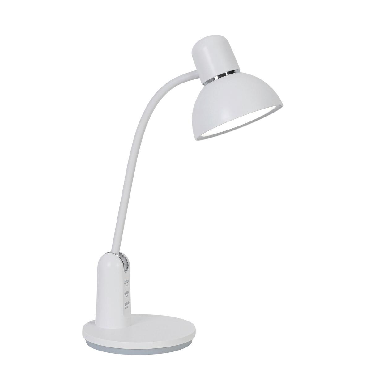 LED-Schreibtischleuchte Luana - Weiß, MODERN, Kunststoff/Metall (46,7/23,9/16,4cm) - Luca Bessoni