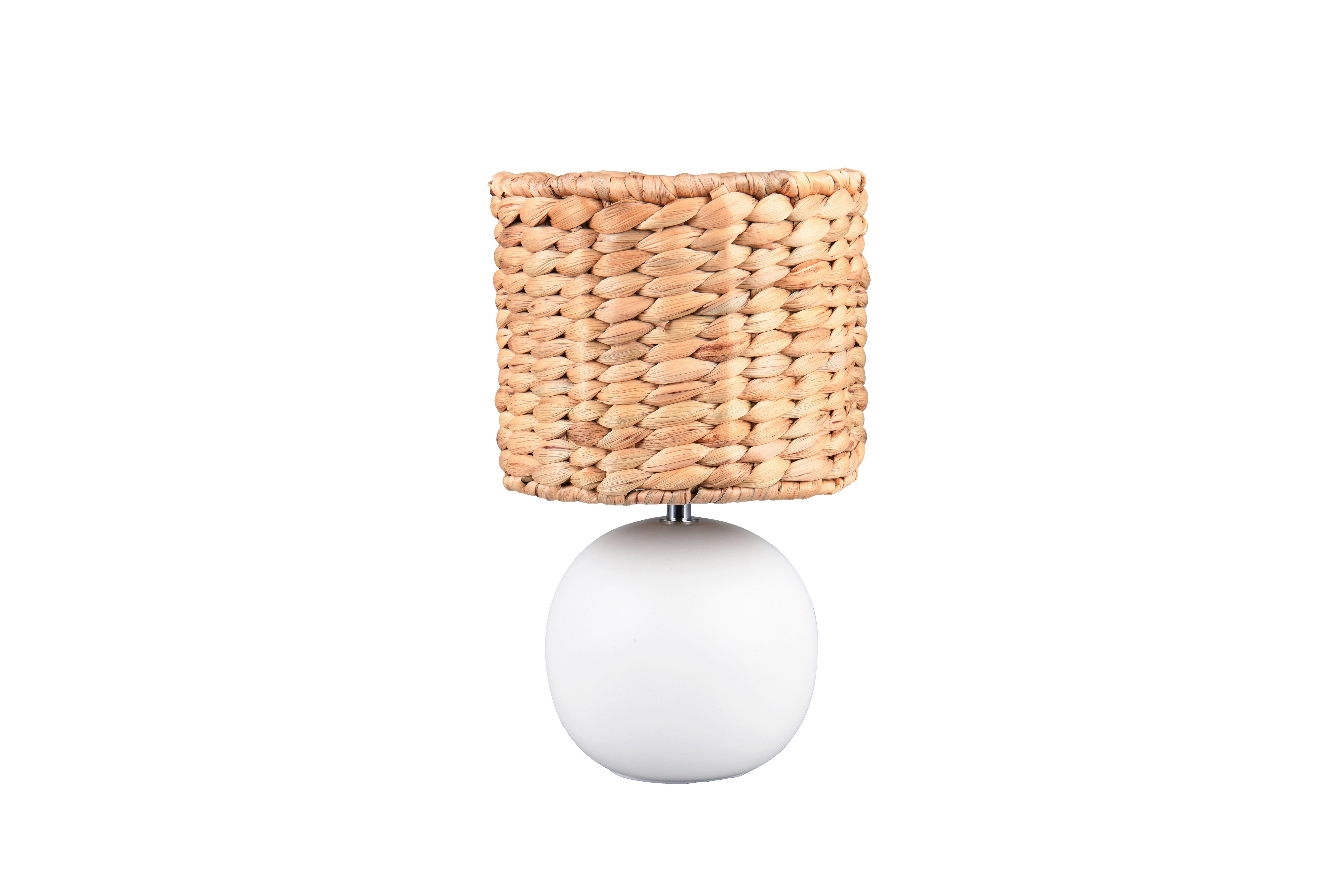 Tischleuchte 518900101 Vina - Braun/Weiß, Basics, Naturmaterialien/Keramik (18/29cm) - Trio Leuchten