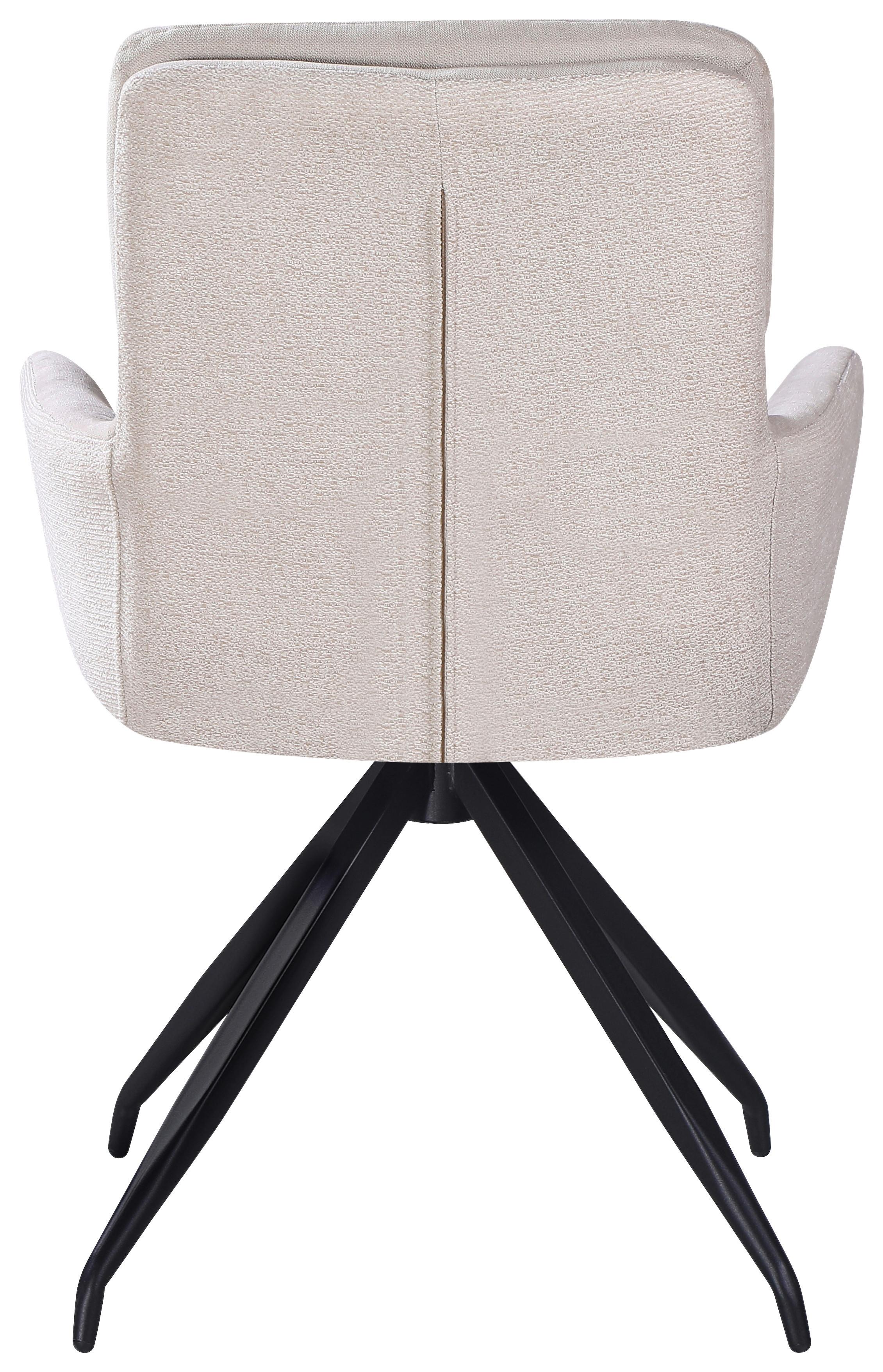 ŽIDLE S PODRUČKAMI NOVA - černá/béžová, Moderní, kov/textil (61/89/67cm) - Premium Living