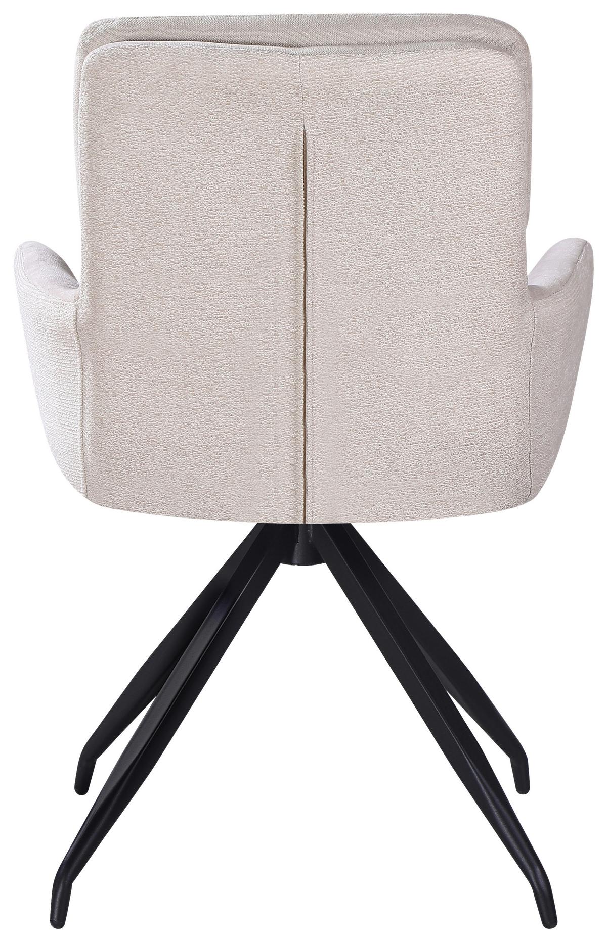 ŽIDLE S PODRUČKAMI NOVA - černá/béžová, Moderní, kov/textil (61/89/67cm) - Premium Living