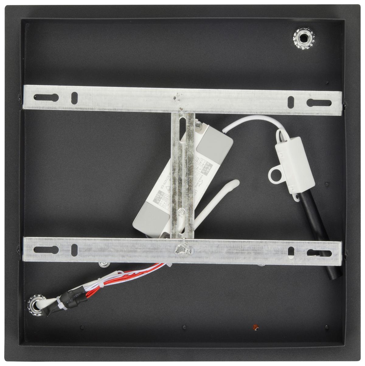 Led-deckenleuchte, 4000k Ziti - Schwarz, MODERN, Kunststoff/Metall (58/47/6cm)