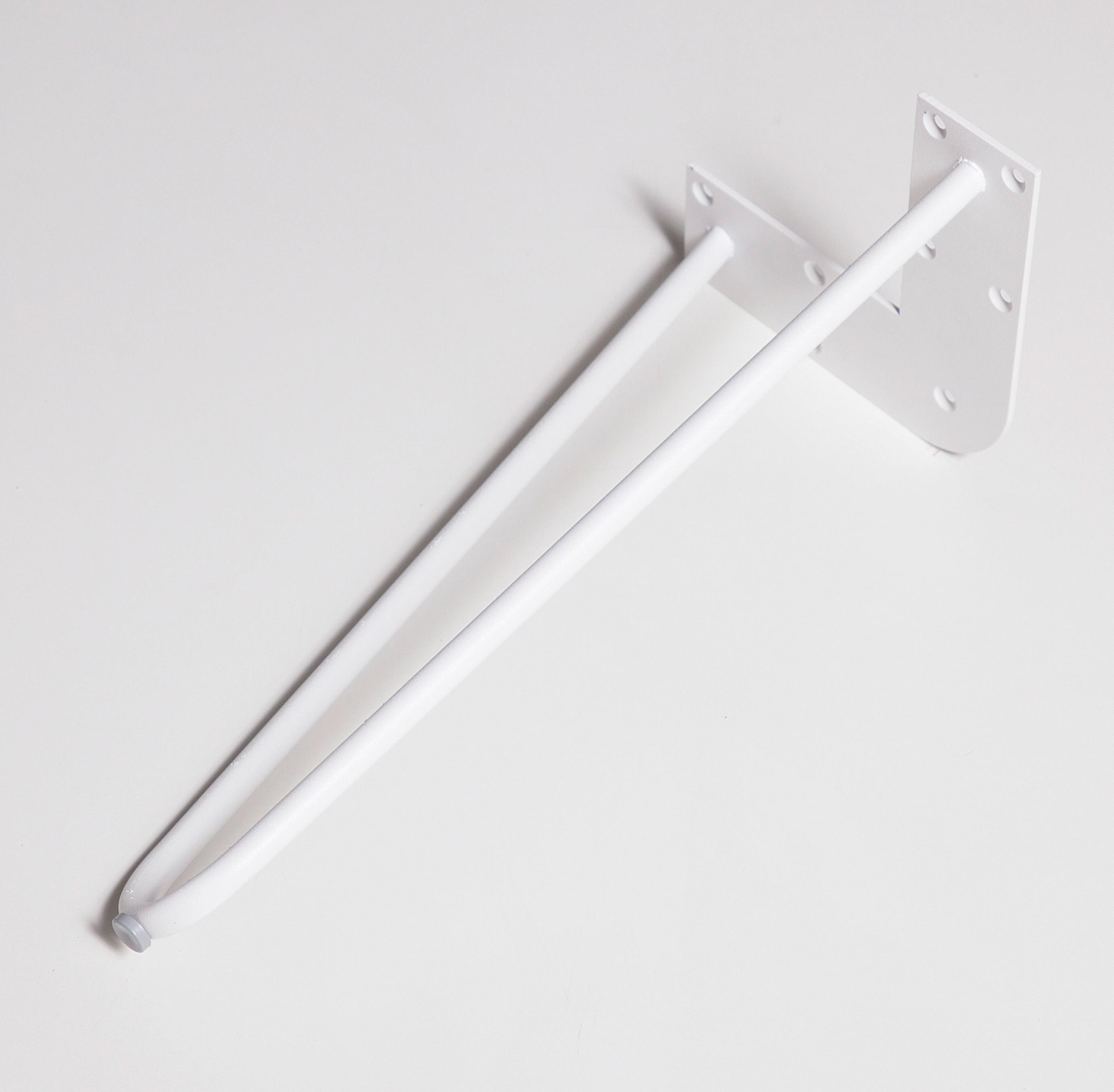 Bankgestell Stahl Weiß BxH: 40x42 cm, Hairpin - Weiß, Basics, Metall (40/42cm)