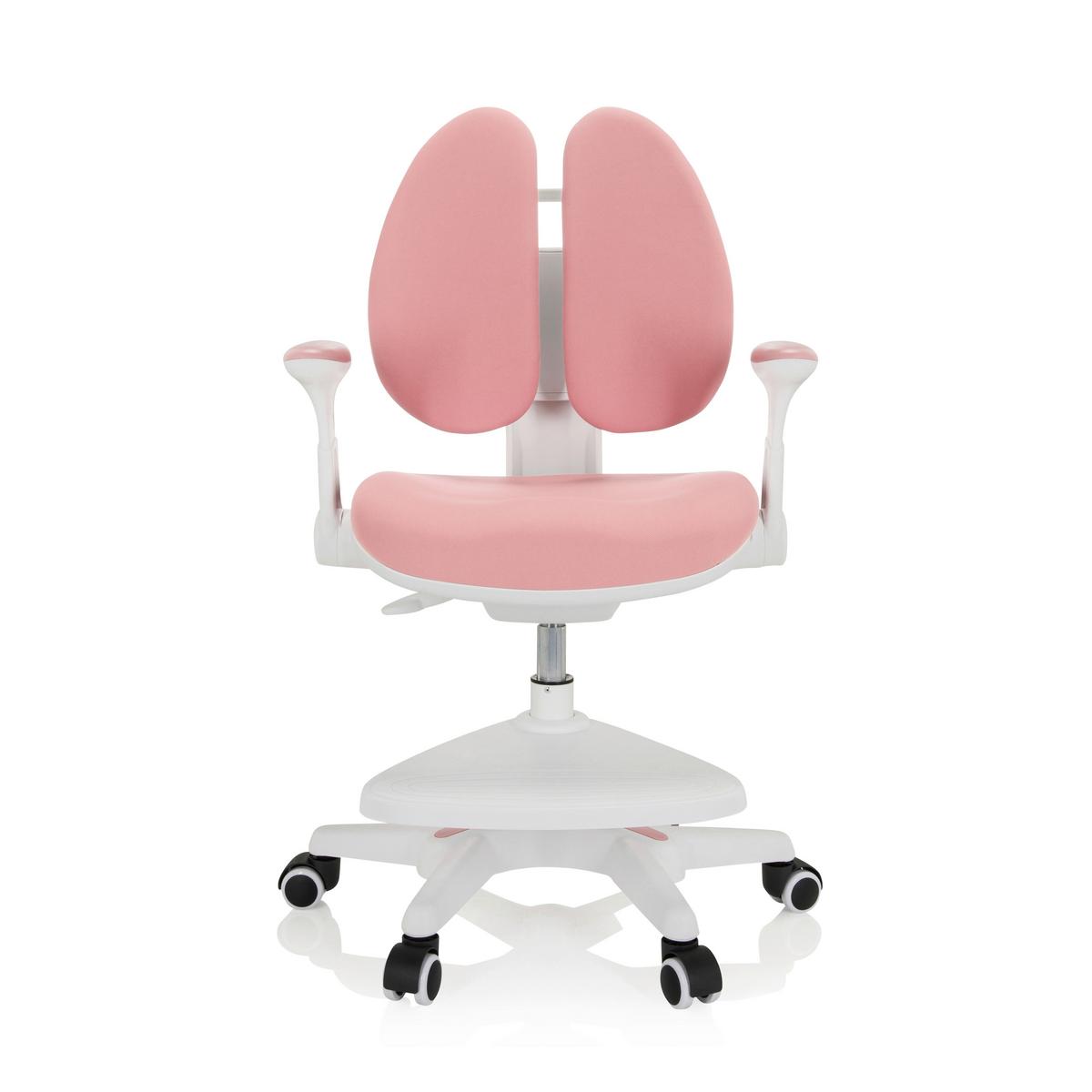 Jugenddrehstuhl Kid Wing Rosa/weiß Bis 80 Kg - Rosa/Weiß, MODERN, Kunststoff/Textil (56/88/52cm) - MID.YOU