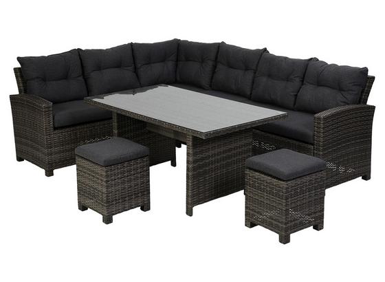 Loungegarnitur Tessin - Grau, MODERN, Kunststoff/Metall (204/255cm) - Greemotion Loungegarnitur Tessin - Grau, MODERN, Kunststoff/Metall (204/255cm) - Greemotion