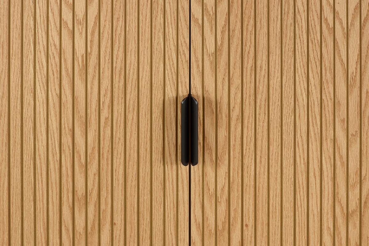 Kommode Schwarz, Eiche Dekor B: 80cm - Eichefarben/Schwarz, Design, Holz/Holzwerkstoff (80/110/40cm) - Livetastic