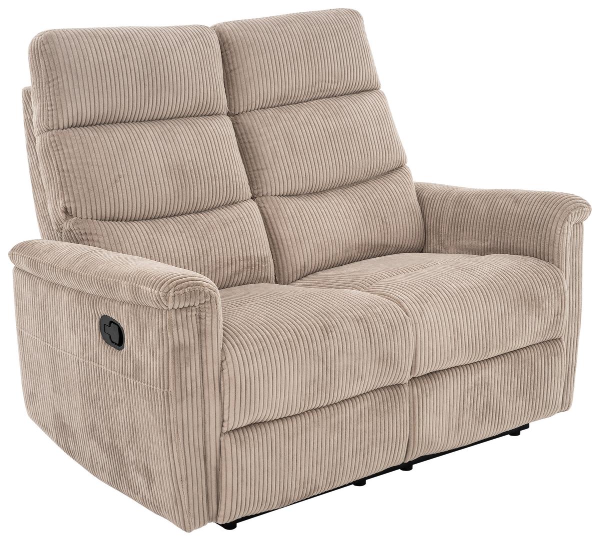 2-sitzer-sofa Xeno Hellbraun B: 131 Cm - Hellbraun/Schwarz, Design, Textil/Metall (131/108/89cm) - Livetastic