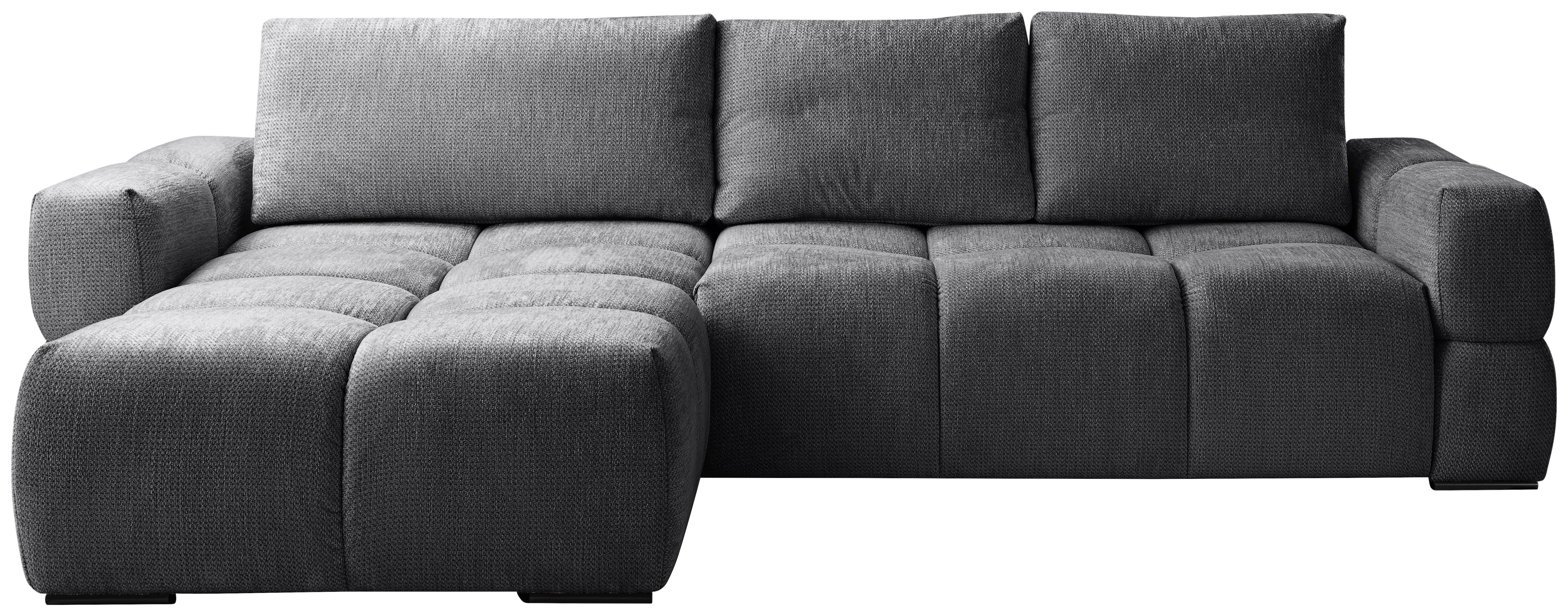 Ecksofa Taremi Anthrazit S 173x299 Cm - Anthrazit/Schwarz, Design, Textil (173/299cm) - Stylife