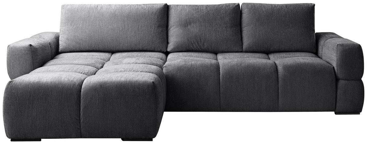 Ecksofa Taremi Anthrazit S 173x299 Cm - Anthrazit/Schwarz, Design, Textil (173/299cm) - Stylife