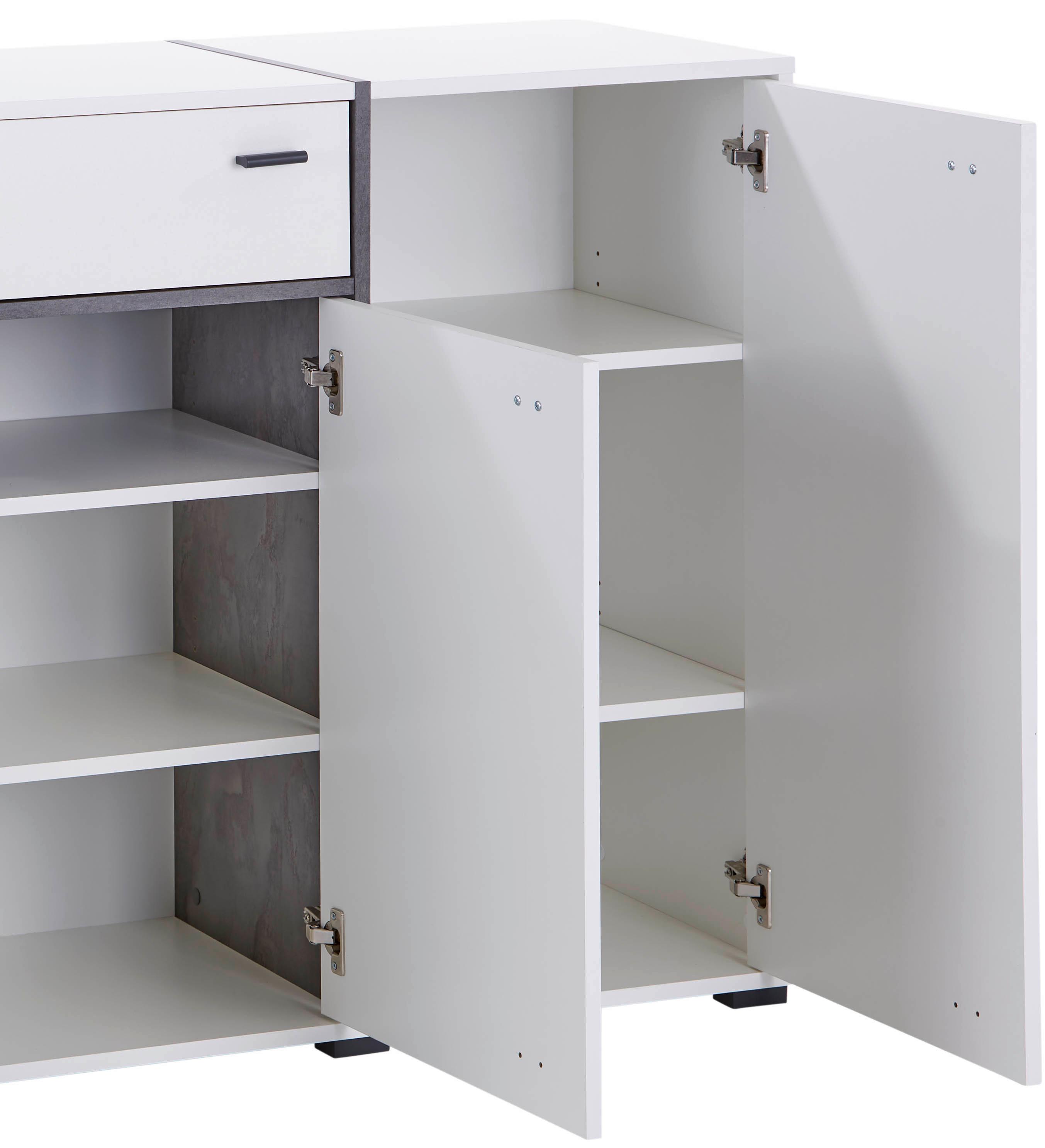 Kommode mit vielen Einlegeböden und Schublade