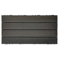 Terrassenfliese Puerto Picolo WPC, Anthrazit, 6 Stück - Anthrazit, KONVENTIONELL, Holzwerkstoff (60/30/2.4cm) - Prestige Home