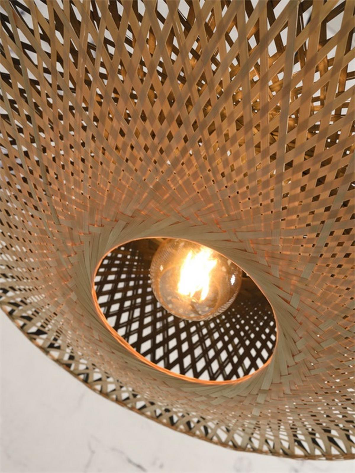 Wandleuchte Kalimantan 1-Flammig - Hellbraun/Schwarz, Design, Naturmaterialien (47/13cm) - Good & Mojo