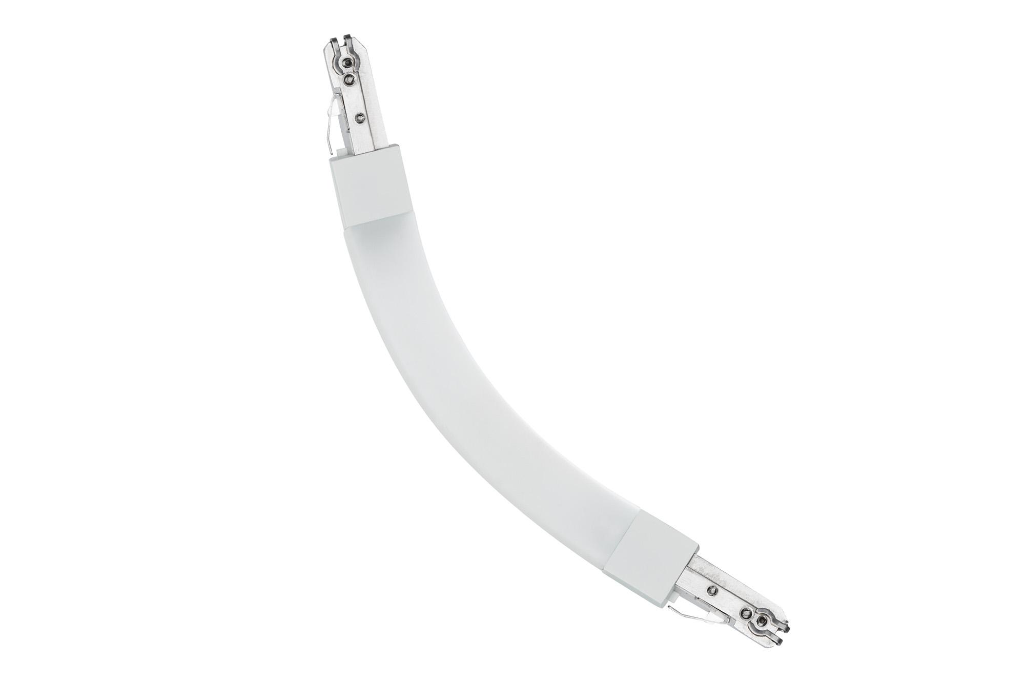 Schienensystem Urail 3 Flex- Verbinder 95326 Weiß - Chromfarben/Weiß, Design, Kunststoff/Metall (22,7/1,8/1,8cm) - Paulmann