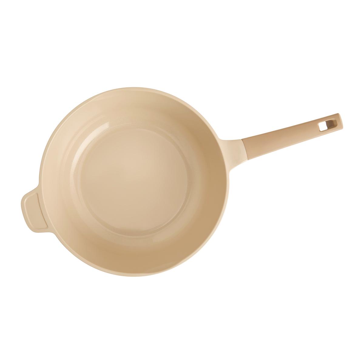 Wok Ø 38cm - béžová, Moderní, kov/plast (28/9,7cm) - Mömax