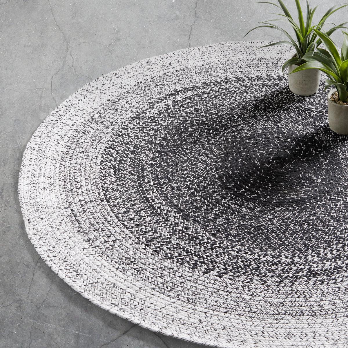 KOBEREC TKANÝ NA PLOCHO Marie, 160cm - bílá/černá, textil (160cm) - Modern Living