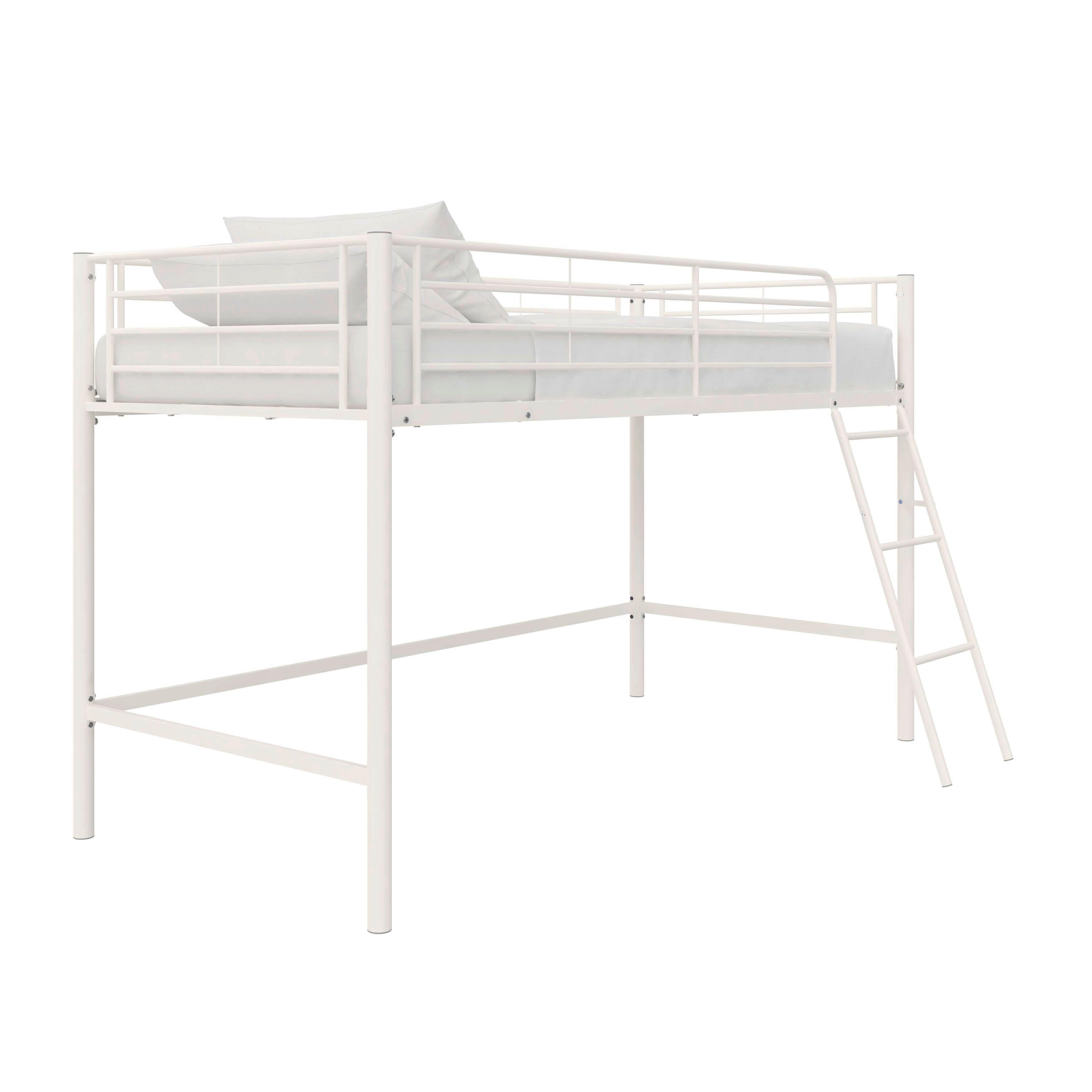 Hochbett Jodie Weiß B: 207 Cm - Weiß, Design, Metall (207/129/130cm) - MID.YOU