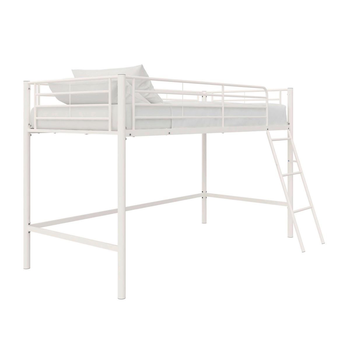 Hochbett Jodie Weiß B: 207 cm - Weiß, Design, Metall (207/129/130cm) - MID.YOU