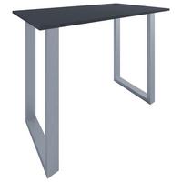 Bartisch Xona B 140x80 - Anthrazit/Silberfarben, KONVENTIONELL, Holzwerkstoff/Metall (140/80/102cm)