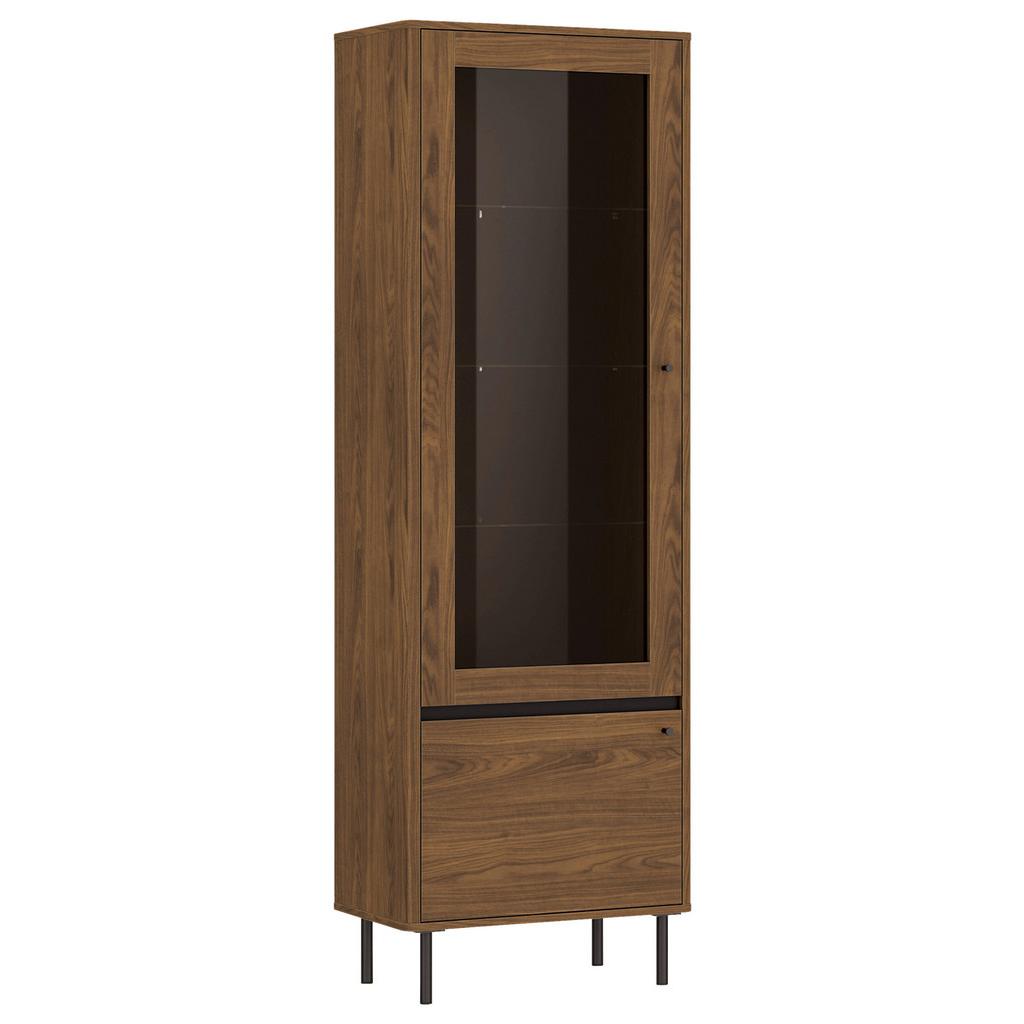 Vitrine Revillo Nussbaumfarben B: 63cm