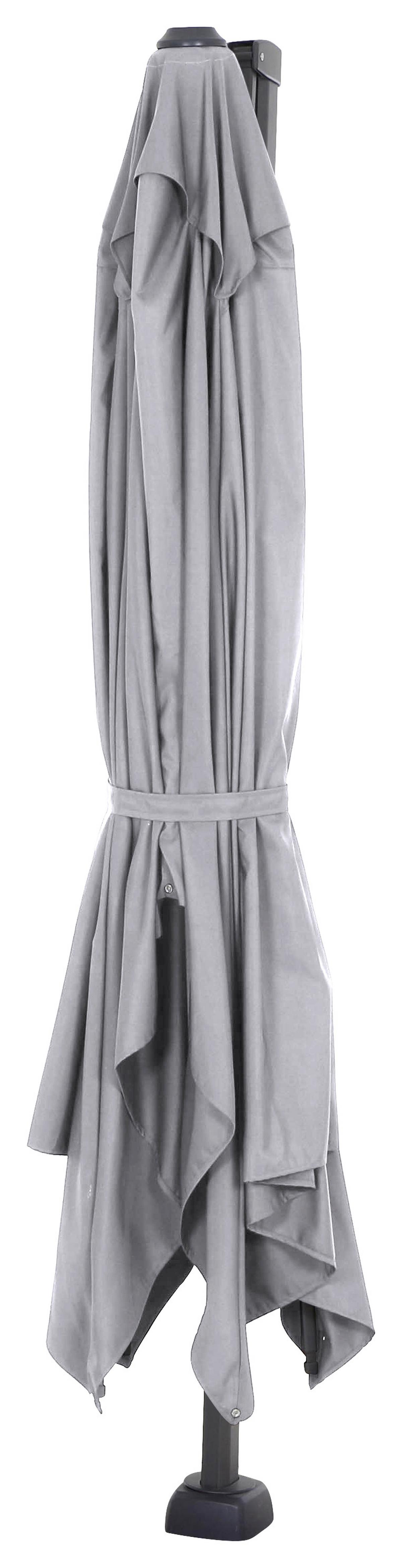 Ampelschirm Sunset N+ BxHxT 350x 252x260 cm Anthrazit/Grau - Anthrazit/Grau, KONVENTIONELL, Textil/Metall (350/260cm) - Siena Garden