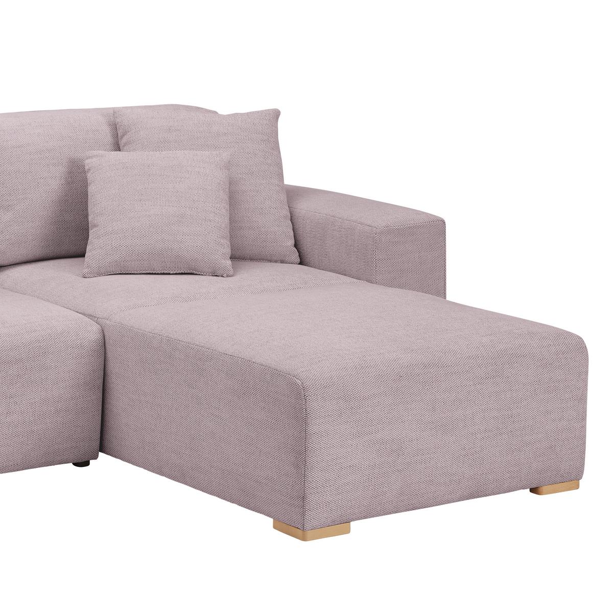 Wohnlandschaft Vouge Altrosa U: 283x371x208 Cm - Buchefarben/Schwarz, KONVENTIONELL, Textil (283/371/208cm) - Livetastic