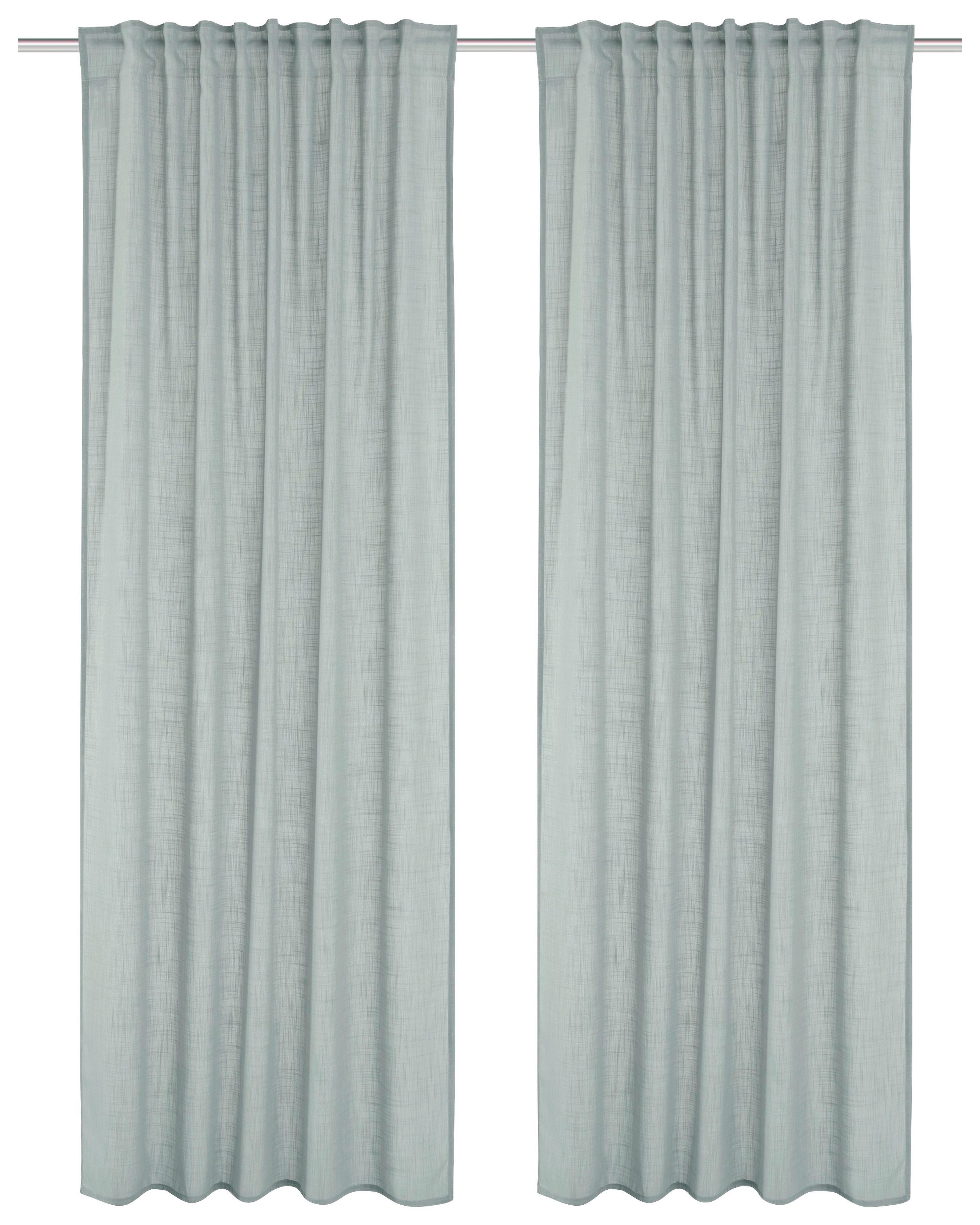 FERTIGVORHANG SOFTY 2ER SET - Salbeigrün, Basics, Textil (140/245cm)