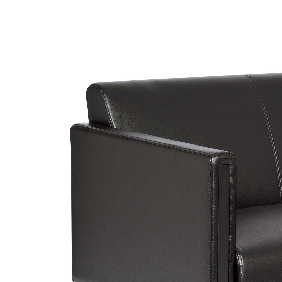 2-Sitzer-Sofa Bali Black Schwarz - Schwarz, MODERN, Textil (111/78/71cm) - MID.YOU