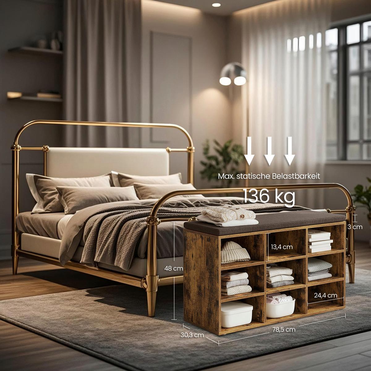 Schuhbank Dunkelbraun B: 78,5 Cm - Dunkelbraun, Trend, Holzwerkstoff (78,5/48/30,3cm) - MID.YOU