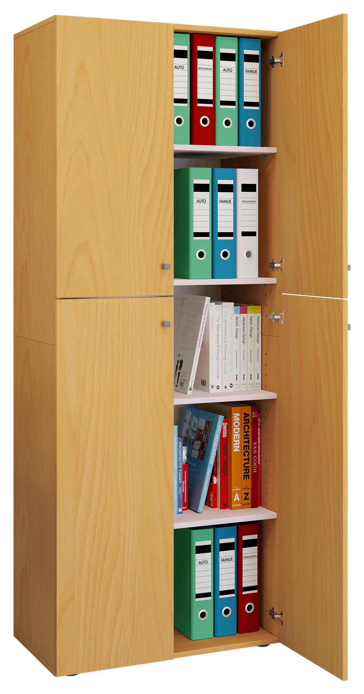 Aktenschrank Lona Buche Dekor B 70 cm - Buchefarben, KONVENTIONELL, Holzwerkstoff (70/182/37cm) - MID.YOU