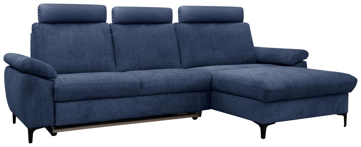 SEDACÍ SESTAVA BADEN - modrá/černá, Design, kov/textil (291/168cm)