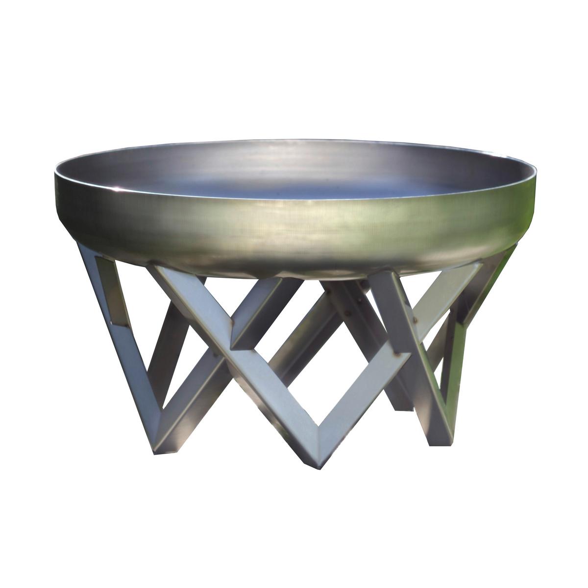 Feuerschale Venta XXL Edelstahl - Edelstahlfarben, Basics, Metall (63/63/35cm)