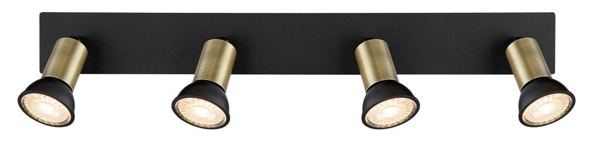 Strahler 57998-4b - Goldfarben/Schwarz, Design, Metall (50/6/9cm) - Globo