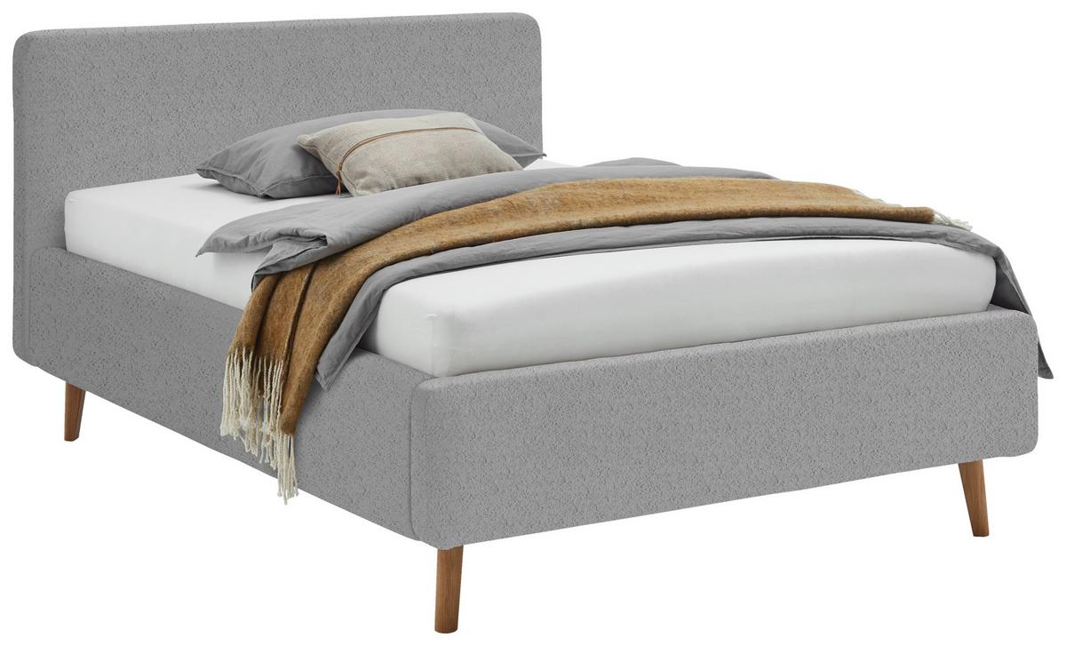Polsterbett Mattis Abriamo Grau 140x200cm - Eichefarben/Birkefarben, Design, Holz/Textil (140/200cm) - MID.YOU