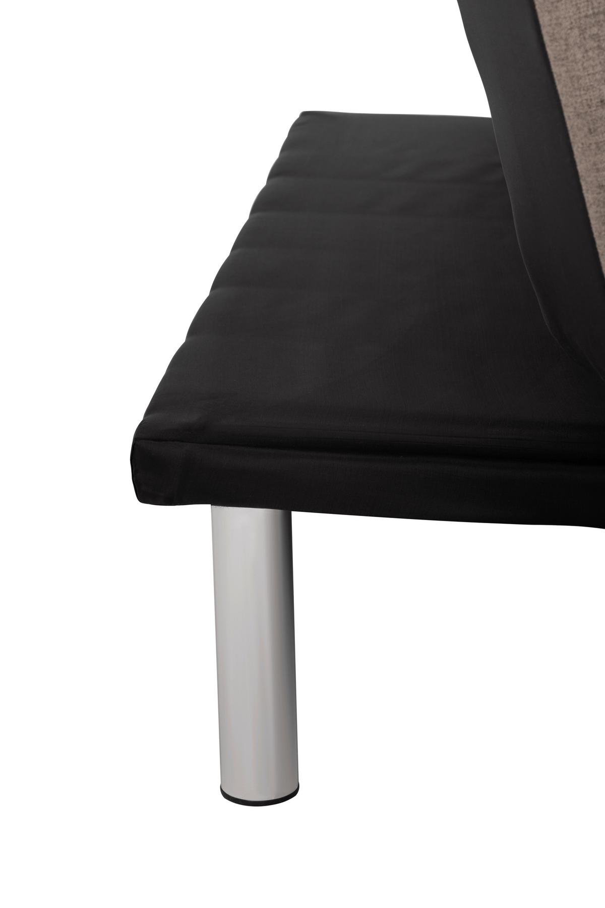 Schlafsofa Turin - Silberfarben/Braun, Basics, Textil (194/87/102cm) - MID.YOU