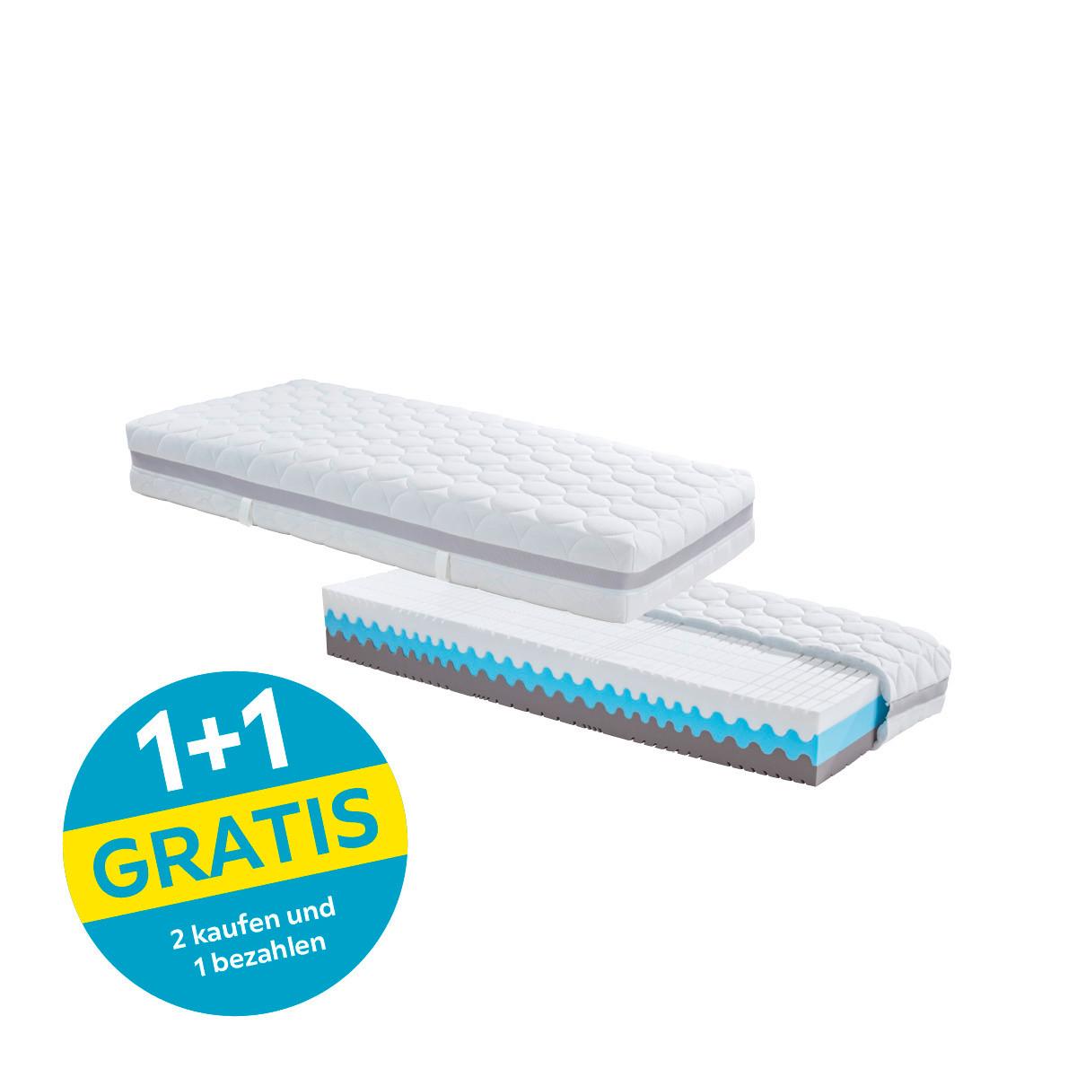 Komfortschaummatratze Silvy Deluxe 90x200 cm H3/H4 H: 27cm - Weiß, Textil (90/200cm) - Primatex Deluxe