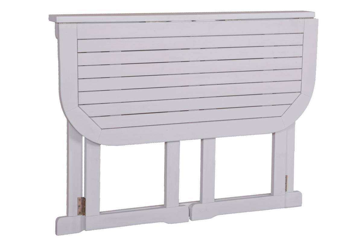 Balkontisch Manila - Weiß, Basics, Holz (100/50/76cm) - Gardenson