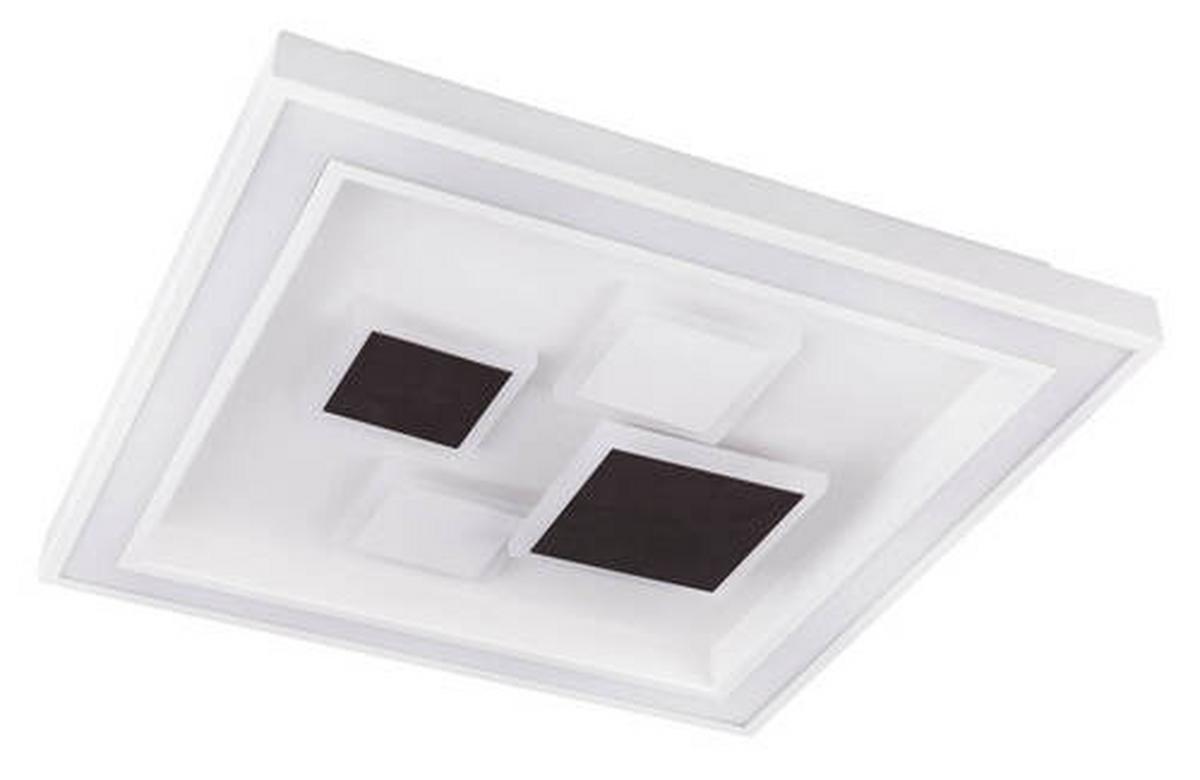 Led Mennyezeti Lámpa 48405-50q - opál/fehér, Design, műanyag/fém (48/48/7cm) - Globo