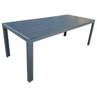 Gartentisch Milano Kunststoff/aluminium L 205 Cm - Dunkelgrau/Schwarz, MODERN, Kunststoff/Metall (205/74/90cm) - Beldano