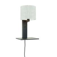 WANDLEUCHTE ANDES/W1/B/1815/LL - Schwarz, Trend, Holz/Textil (19/24/36cm) - Good & Mojo