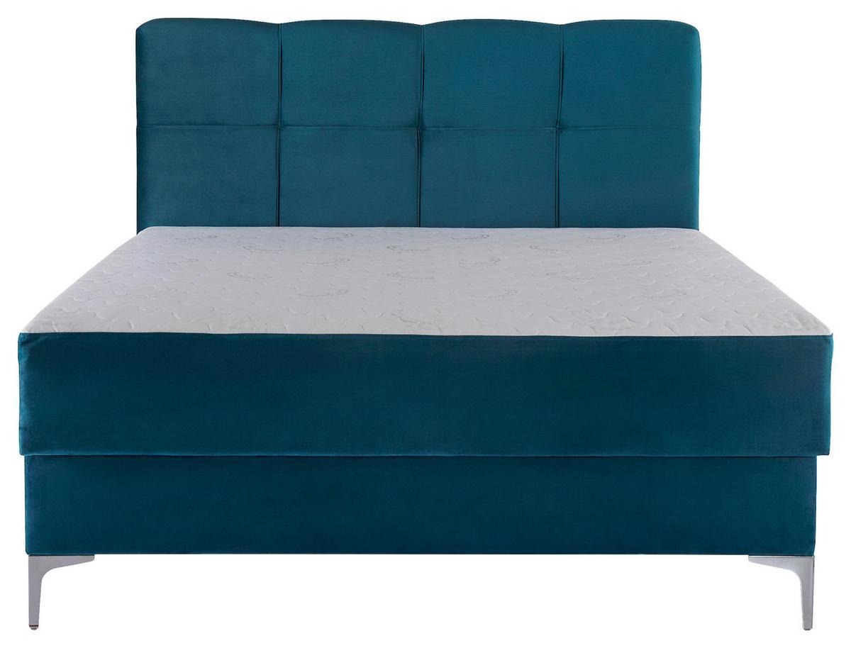 Kárpitozott Ágy Marbella New 160/200 Cm - kék/szürke, Modern, faalapú anyag/textil (164/212/120cm) - Based