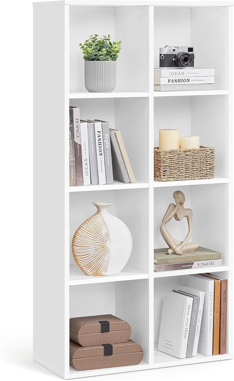 REGÁL MDF: BÍLÝ - bílá, Trend, kompozitní dřevo (65,1/128,9/30cm) - MID.YOU
