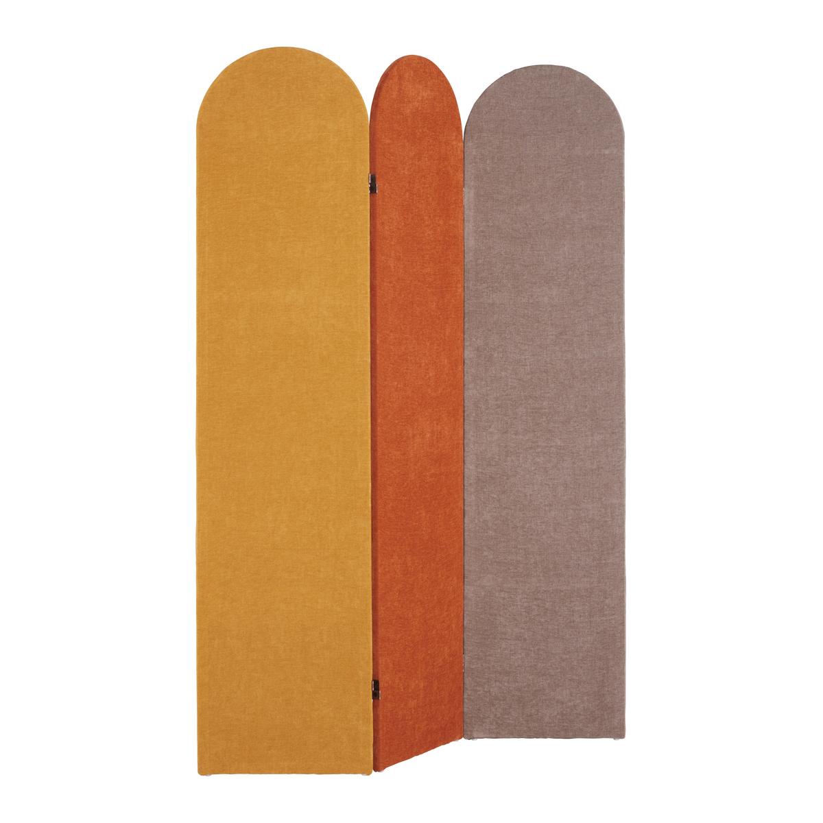 Paraván DIDI samet - šedá/hnědá, Konvenční, dřevo/textil (120/170/2cm) - Mömax
