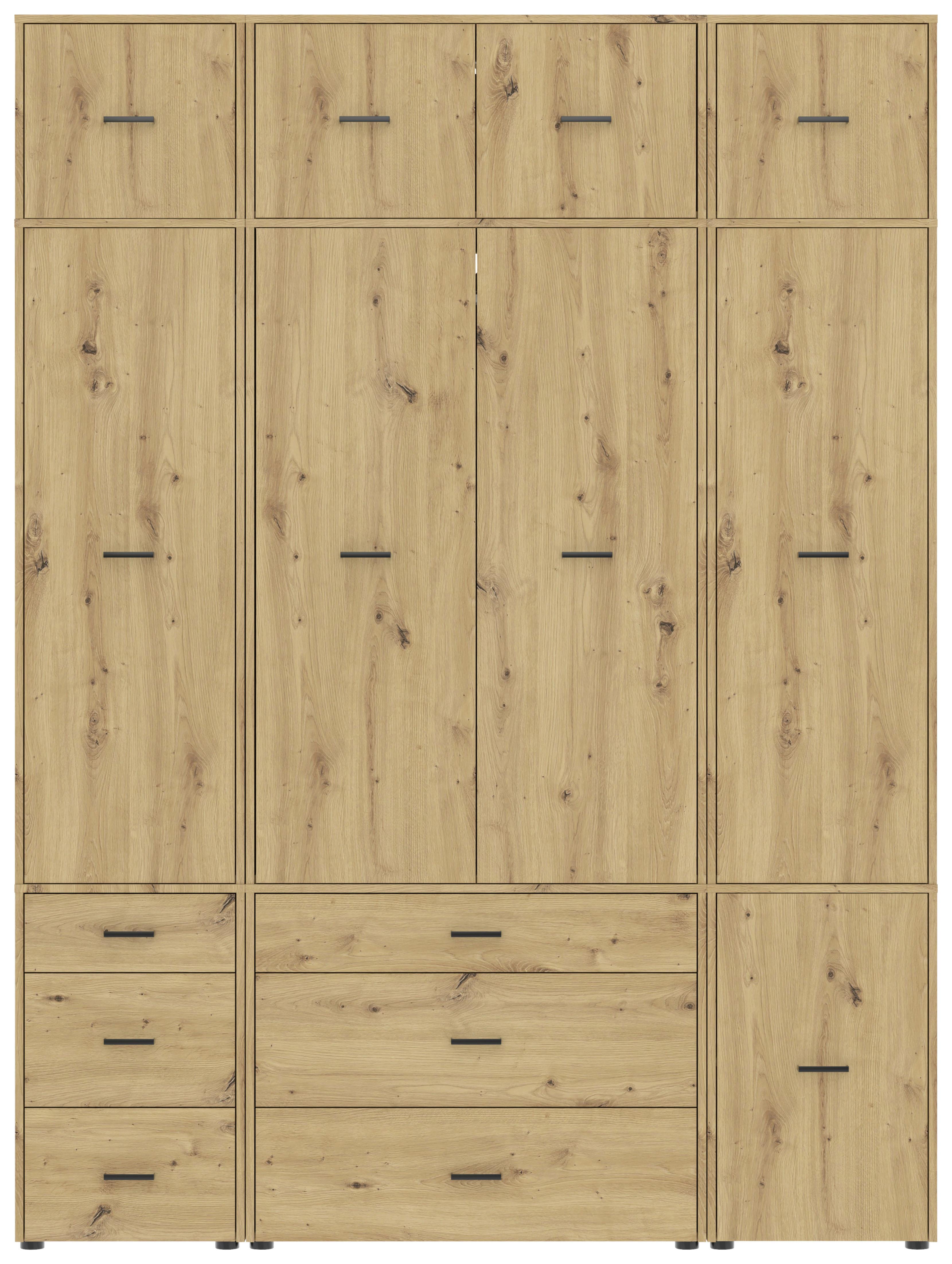 Kleiderschrank Kivo Eiche Artisan Dekor, B: 180 Cm