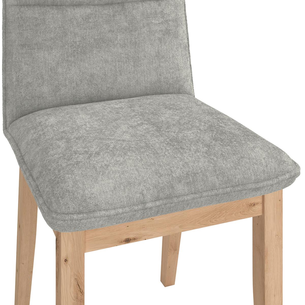 Stuhl Beluna Ii Webstoff Hellgrau, B: 47cm - Eichefarben/Hellgrau, KONVENTIONELL, Holz/Textil (47/91/44cm) - James Wood